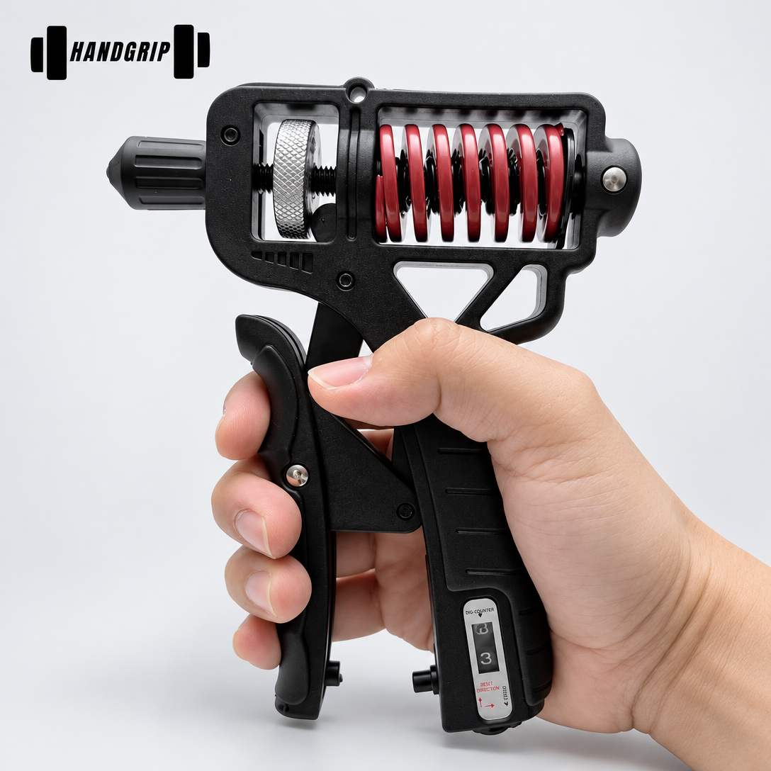 HandGrip™ – Ergonomisk Handtränare med Räknare (5–165 kg)