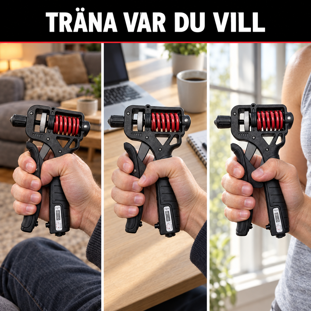 HandGrip™ – Ergonomisk Handtränare med Räknare (5–165 kg)