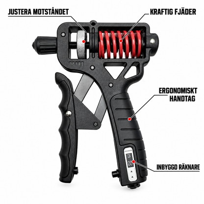 HandGrip™ – Ergonomisk Handtränare med Räknare (5–165 kg)